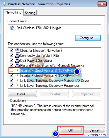 วิธีแก้ไขข้อผิดพลาด  ไม่มีการเข้าถึงอินเทอร์เน็ต  ของ IPv4/IPv6 