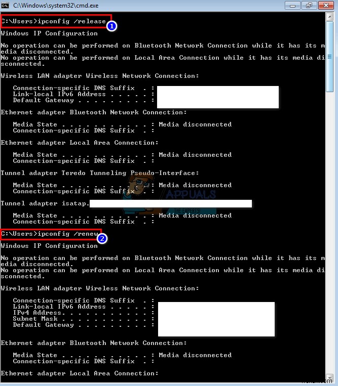 วิธีแก้ไขข้อผิดพลาด  ไม่มีการเข้าถึงอินเทอร์เน็ต  ของ IPv4/IPv6 