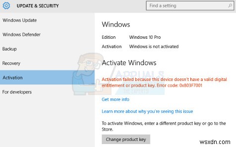 แก้ไข:รหัสข้อผิดพลาดของ Windows 10 0x803F700 