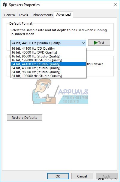 แก้ไข:การใช้งาน CPU สูงโดย audiodg.exe 