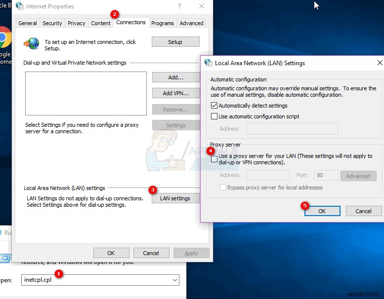วิธีแก้ไข  Windows ไม่สามารถตรวจพบการตั้งค่าพร็อกซีเครือข่ายนี้โดยอัตโนมัติ  บน Windows 