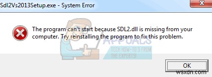 แก้ไข:SDL2.DLL หายไป 