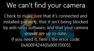 แก้ไข:เราไม่พบข้อผิดพลาดของกล้องของคุณใน Windows 10 