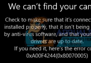 แก้ไข:เราไม่พบข้อผิดพลาดของกล้องของคุณใน Windows 10 