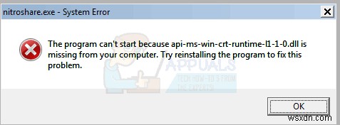 แก้ไข:api-ms-win-core-timezone-i1-1-0.dll หายไปจากคอมพิวเตอร์ของคุณ 