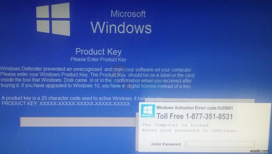 แก้ไข:ข้อผิดพลาดการเปิดใช้งาน Windows 0x55601 หรือ 0x44578 