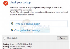 วิธีแก้ไขข้อผิดพลาดการสำรองข้อมูล 0x807800C5 บน Windows 10 