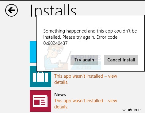 วิธีแก้ไขรหัสข้อผิดพลาดของร้านค้า Windows 10 0x80240437 