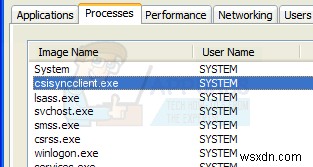 วิธีแก้ไขการใช้งาน CPU สูงโดย CSISYNCCLIENT.EXE 