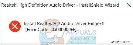 วิธีแก้ไขการติดตั้งไดรเวอร์เสียง Realtek HD Audio ล้มเหลว 