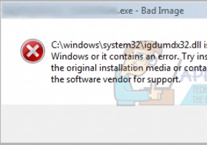 การแก้ไข:“(Application Name).exe – Bad Image” ไม่ได้ออกแบบมาให้ทำงานบน Windows หรือมีข้อผิดพลาด 