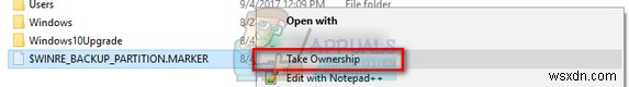 วิธีการ:เพิ่ม Take Ownership ให้กับเมนูบริบทบน Windows 10 