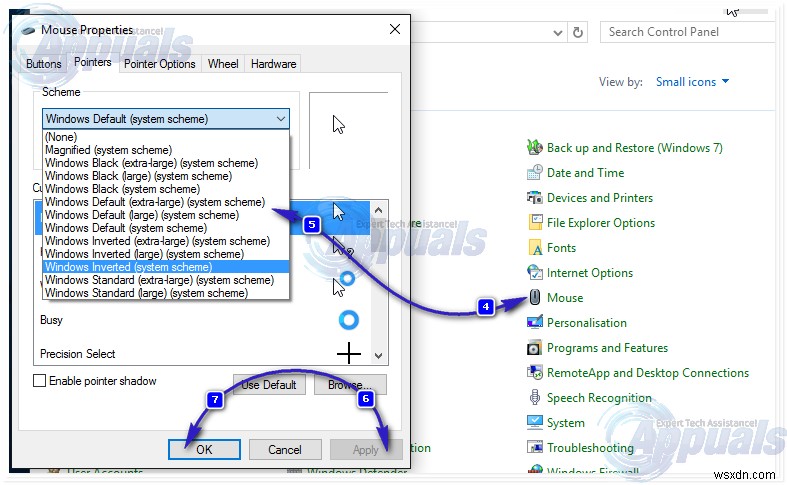 วิธีการ:เปลี่ยนเคอร์เซอร์/ตัวชี้ของคุณใน Windows 10 