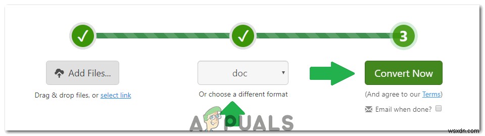 วิธีการ:แปลงไฟล์เพจเป็น Doc หรือ DOCX 