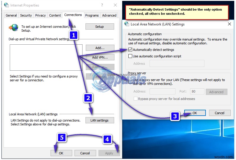 แก้ไข:ไม่สามารถเชื่อมต่อกับ Proxy Server ใน Windows 10 