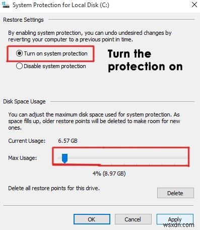 วิธีการ:กำหนดค่าการคืนค่าระบบใน Windows 10 