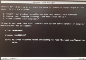 วิธีการแก้ไขข้อผิดพลาดในการบูต 0xc000000f 