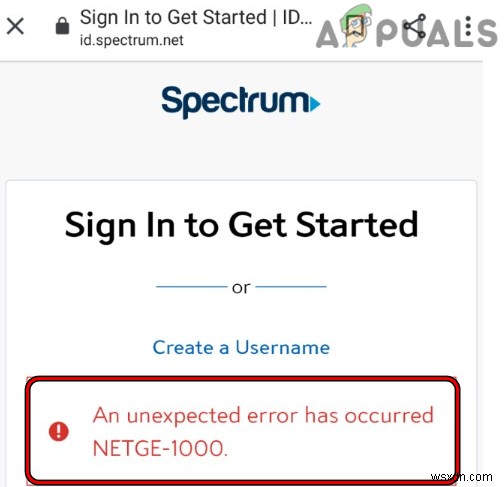 แก้ไข:“เกิดข้อผิดพลาดที่ไม่คาดคิด NETGE-1000” ใน Spectrum 