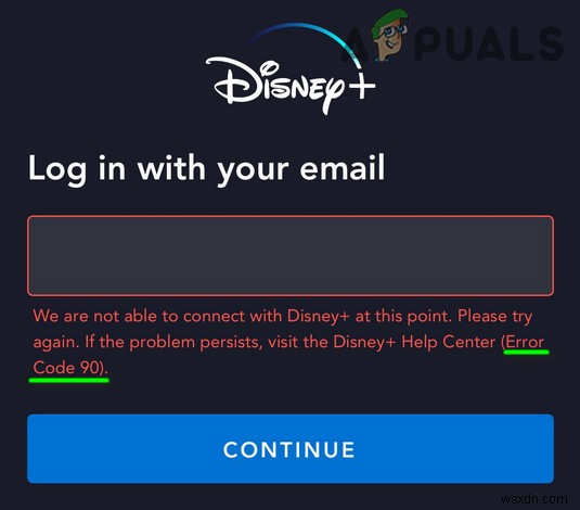 วิธีแก้ไขรหัสข้อผิดพลาดในการเข้าสู่ระบบ Disney Plus 90 