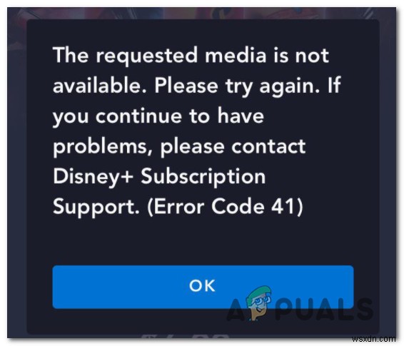 วิธีแก้ไข  รหัสข้อผิดพลาด 41  Disney Plus 