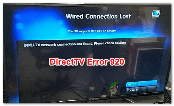วิธีการแก้ไขข้อผิดพลาด DirecTV 920 