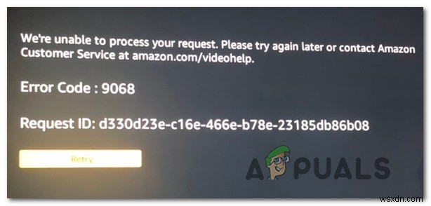 วิธีแก้ไข Amazon Prime Error Code 9068 