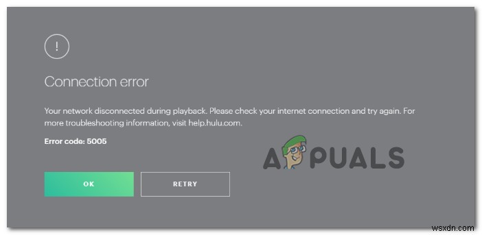 วิธีแก้ไข Hulu Playback Failure (รหัสข้อผิดพลาด 5005) 
