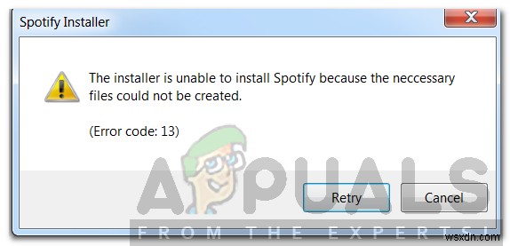 วิธีแก้ไข Spotify Error Code 13 