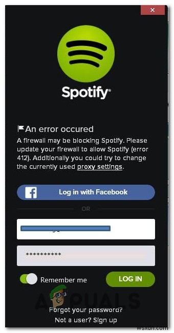 แก้ไข:ข้อผิดพลาด Spotify 412 