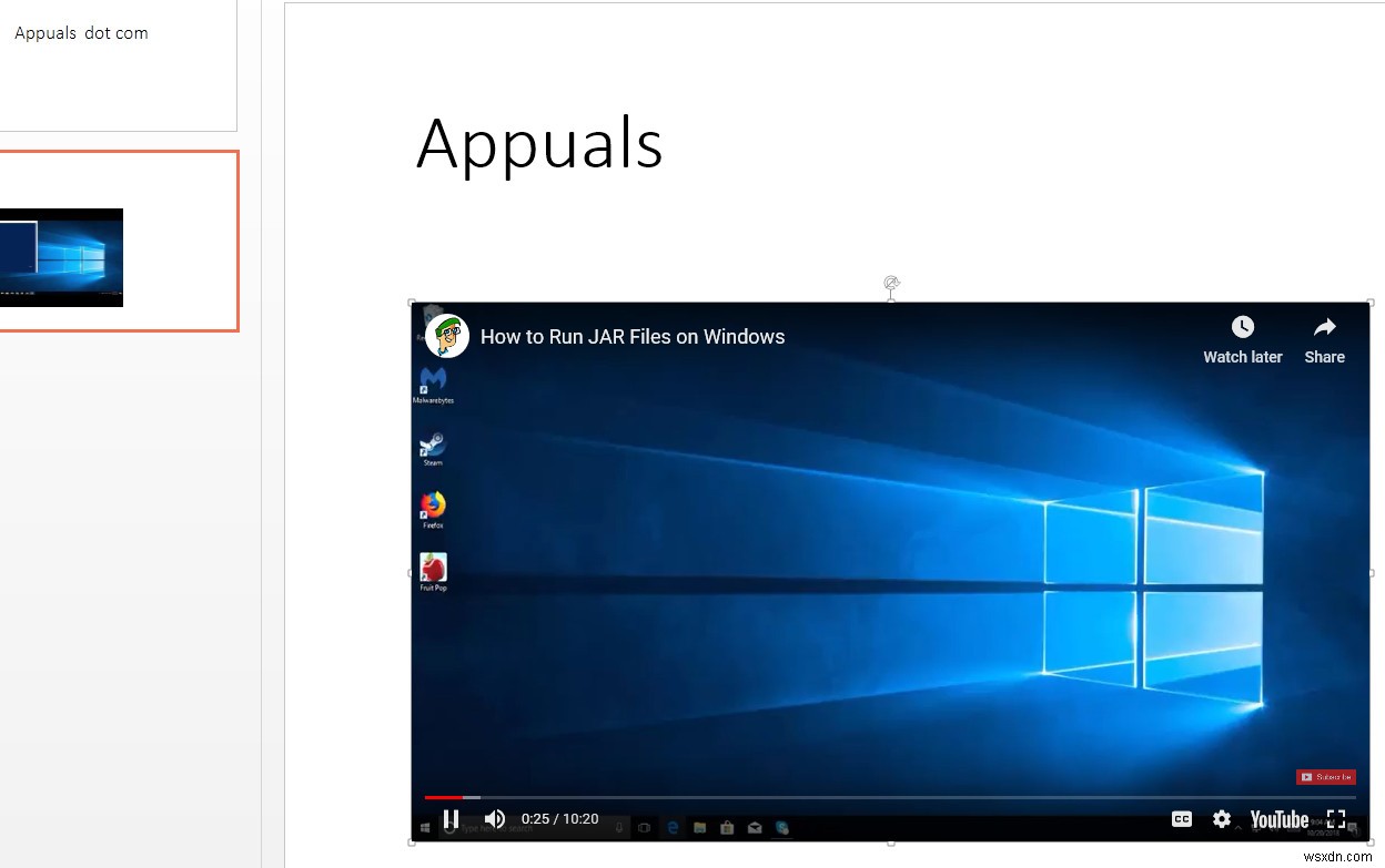 วิธีฝังวิดีโอ YouTube ใน PowerPoint 