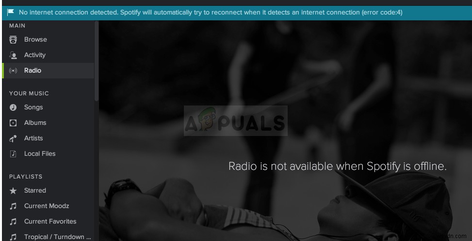 วิธีแก้ไขรหัสข้อผิดพลาด 4 บน Spotify 