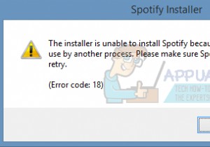 แก้ไข:รหัสข้อผิดพลาด 18 บน Spotify 