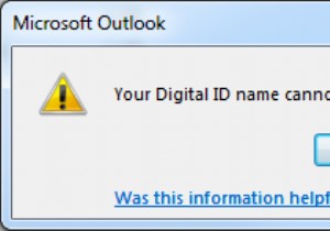 แก้ไข: ระบบรักษาความปลอดภัยพื้นฐานไม่พบชื่อ Digital ID ของคุณ  ใน Microsoft Outlook? 