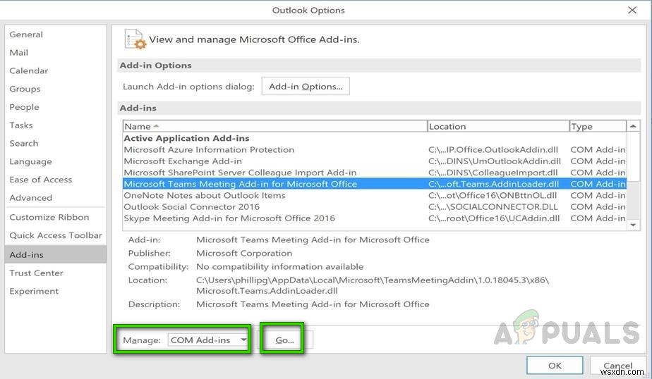 จะแก้ไข Add-in ของ Microsoft Teams ที่หายไปสำหรับ Outlook บน Windows 10 ได้อย่างไร 