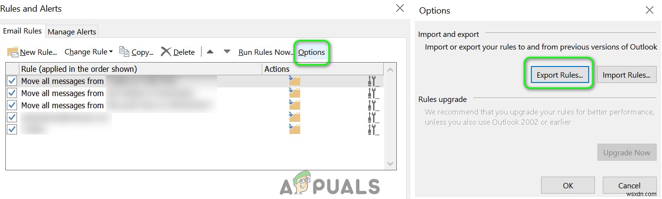 แก้ไข:กฎของ Outlook ไม่ทำงานบน Windows 10