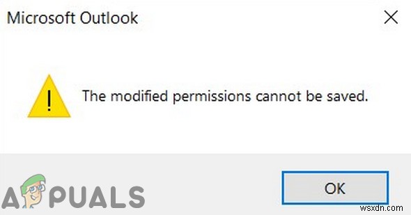 วิธีแก้ไขการอนุญาตที่แก้ไขไม่สามารถบันทึกใน Outlook ได้ 