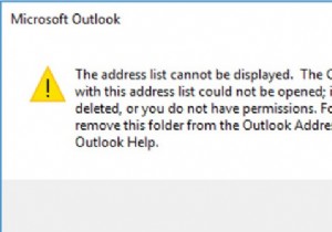 ไม่สามารถแสดงรายการที่อยู่ใน Outlook (แก้ไข) 