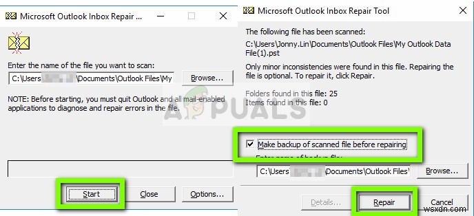 แก้ไข:Outlook ไม่ตอบสนอง 