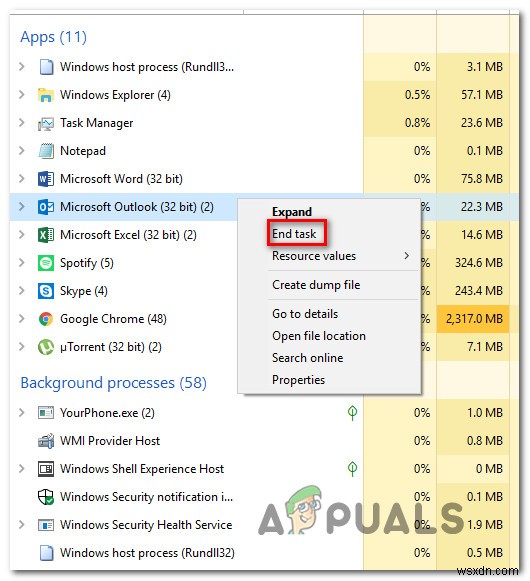 แก้ไข:คุณไม่สามารถลบไฟล์ข้อมูล Outlook นี้ได้ 