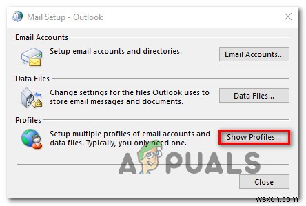 แก้ไข:คุณไม่สามารถลบไฟล์ข้อมูล Outlook นี้ได้ 