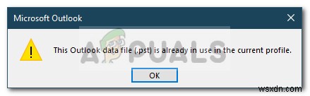 แก้ไข:ไม่พบ Outlook.pst 