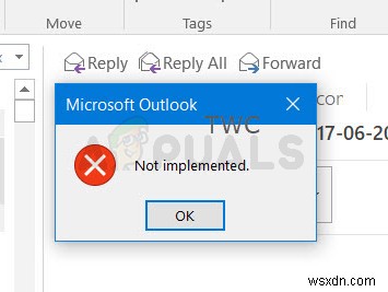 แก้ไข:ข้อผิดพลาดของ Microsoft Outlook  ไม่ได้ใช้งาน  