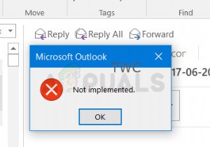 แก้ไข:ข้อผิดพลาดของ Microsoft Outlook  ไม่ได้ใช้งาน  
