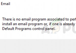 แก้ไข:ไม่มีโปรแกรมอีเมลที่เกี่ยวข้องเพื่อดำเนินการตามข้อผิดพลาดที่ร้องขอ 