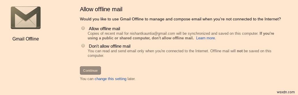 วิธีใช้ Gmail ออฟไลน์ใน Chrome 