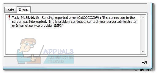 แก้ไข:รหัสข้อผิดพลาด Windows Live Mail 0x800ccc0f 