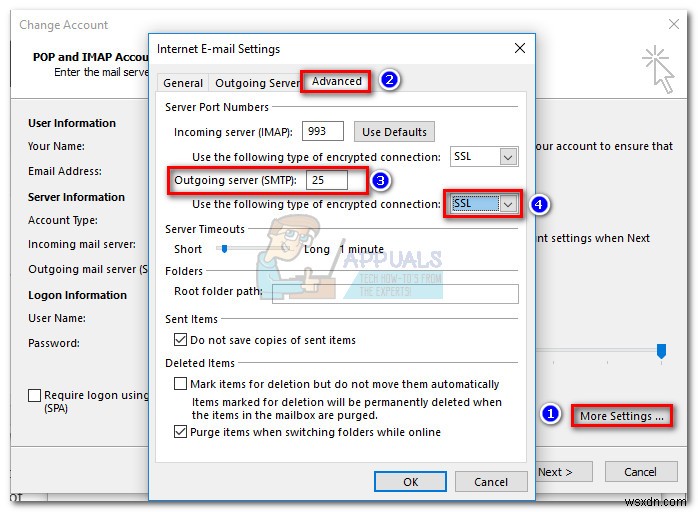 แก้ไข:421 ไม่สามารถเชื่อมต่อกับเซิร์ฟเวอร์ SMTP 