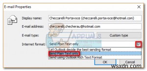 แก้ไข:Outlook กำลังส่งไฟล์แนบ winmail.dat 