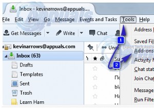 วิธีการ:กำหนดค่าบัญชี Exchange บน Thunderbird 