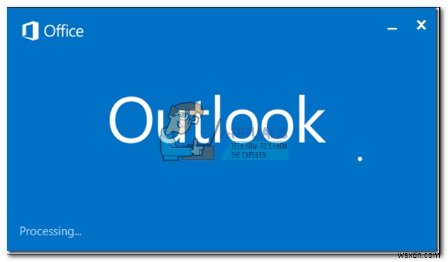 แก้ไข:Outlook ค้างอยู่ในการประมวลผล